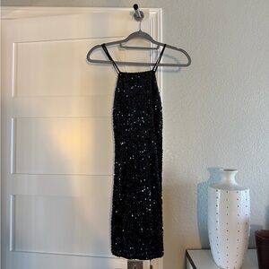 EXPRESS Black Sequin Dress